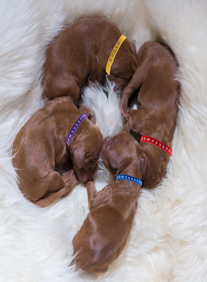 cobee Newborn Puppy Collars, 12 Pcs Whelping Collars for Newborn Puppies Collars for Litter, Adjustable Super Soft Nylon Newborn Dog Identification Bands Puppy ID Collars - Image 2